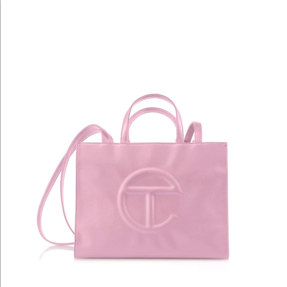 Telfar medium bubblegum pink bag
